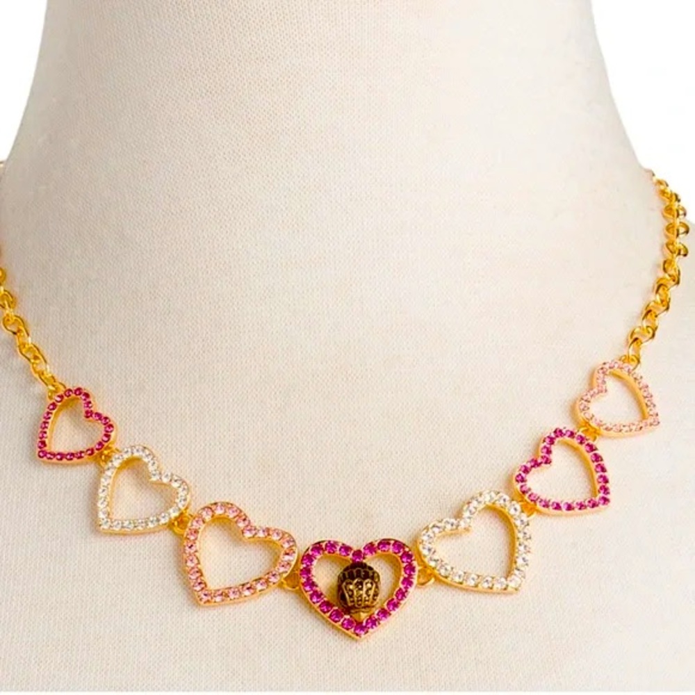 Kurt Geiger London Crystal Heart, & Eagle Collar Necklace, 16-18"
